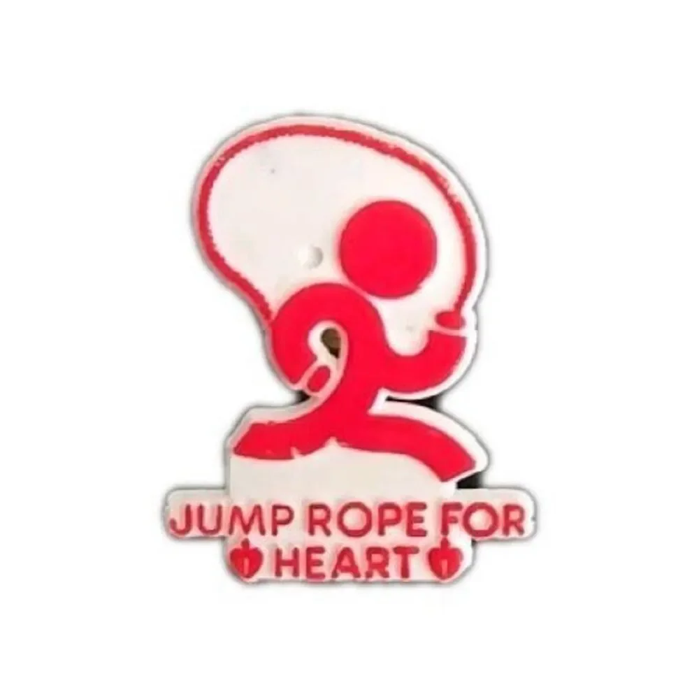 Vintage Collectible Jump Rope for Heart Plastic Pinback Lapel Pin